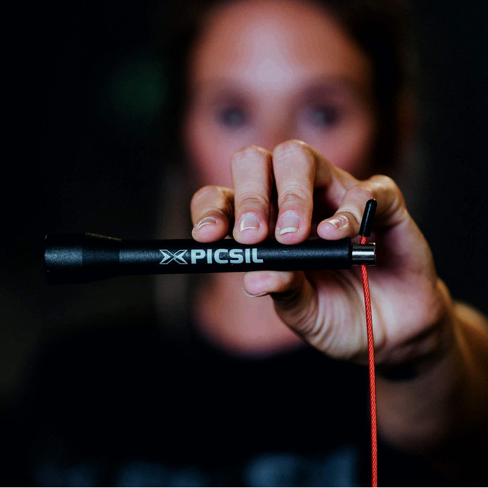 Скакалка PICSIL PROFI - регульований, зі сталевим тросом, ергономічні ручки, для крос-тренінгу, фітнесу та Double Unders