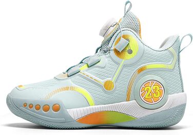 Дитячі баскетбольні кросівки Mateju, High Top, для занять спортом на вулиці, дихаючі, антиковзкі (38 EU, Зелені)