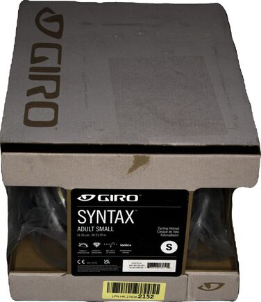 Велосипедний шолом Giro Syntax для дорослих, унісекс, розмір S (51-55 см), матово-білий/сріблястий, для шосе