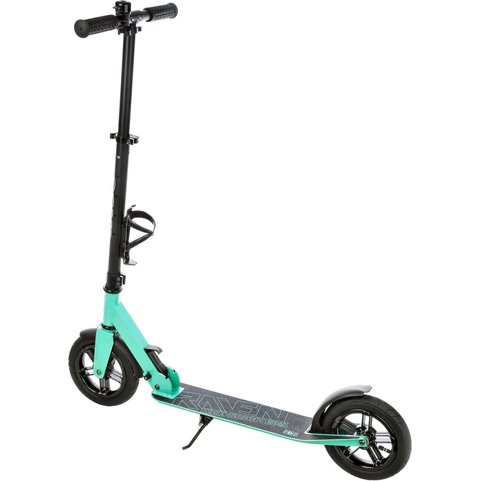 Скутер Raven Roller Cityroller Snug AIR з колесами 200 мм, дзвіночком та тримачем для пляшки (м'ятний)