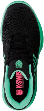 Жіноче тенісне взуття K-Swiss Express Light 3 Clay - чорний, неон м'ята, неон пастельний рожевий (40 EU)