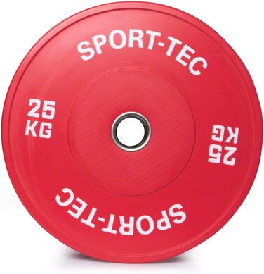 Диск для штанги Sport-Tec Olympia Bumper Plate 25 кг, отвір 50 мм, червоний