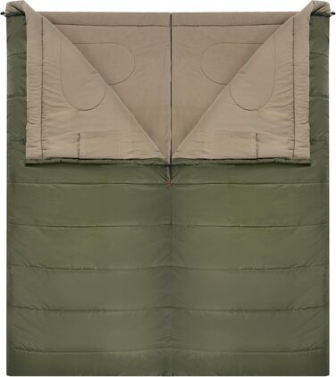 Сплячий мішок PO PO BEAR Zero Degree для дорослих, 100% бавовняний фланель, великий, 84' x 40', ліва блискавка (84' x 40' права блискавка, зелений)