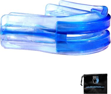 Захисна капа для зубів Brain Pad LoPro жіноча, подвійний шар, для дорослих, синя/прозора