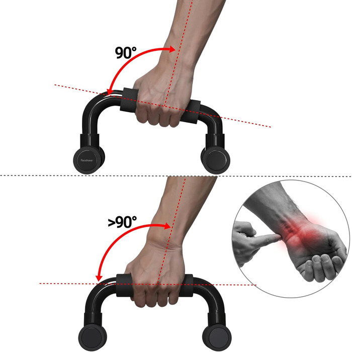 Паралелети для віджимань Push Up Bars, чорні - фітнес обладнання