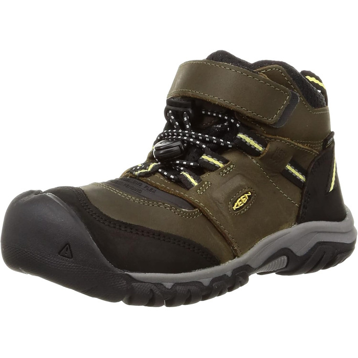 KEEN Ridge Flex Mid - водонепроникні трекінгові черевики для дітей (37 EU, Dark Olive Dusky Citron)