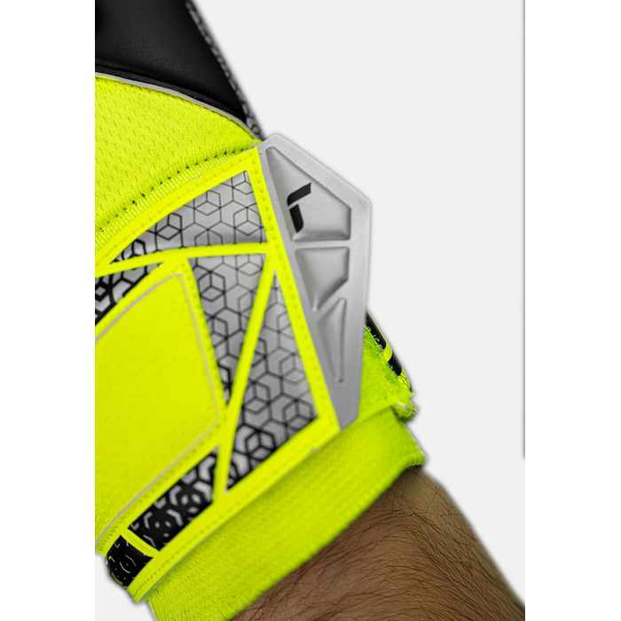 Воротарські рукавички Reusch Attrakt Freegel Silver Junior дитячі, для футболу, дихаючі, універсальні (жовто-срібно-чорні)
