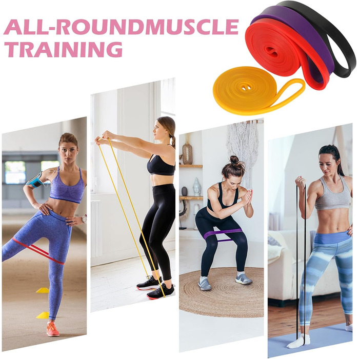 Набір гумових еспандерів для фітнесу 9 шт. Різної жорсткості - Resistance Bands для дому, пілатесу, тренувань