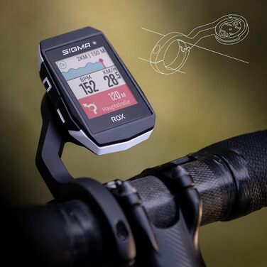 Велокомп'ютер SIGMA SPORT ROX 11.1 EVO White HR Set, бездротовий, GPS-навігація, датчик пульсу, комплект для велосипеда