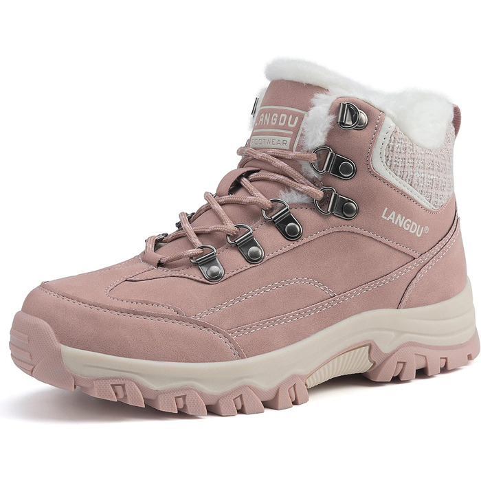 Зимові черевики для жінок, снігоступи, антиковзаючі черевики, зимові черевики, розмір 37-42 EU, 40 EU, рожеві