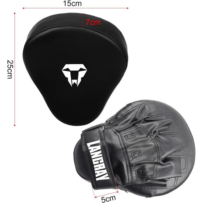 Рукавиці для боксу LangRay, 1 пара, з штучної шкіри, для дітей та дорослих, бокс, кікбоксинг, MMA, муай-тай, карате, чорні