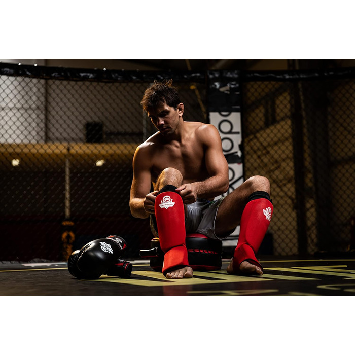 Захист для гомілки DBX Bushido Sport Flexibler L синій – для тайського боксу, ММА, кікбоксингу, анатомічна посадка