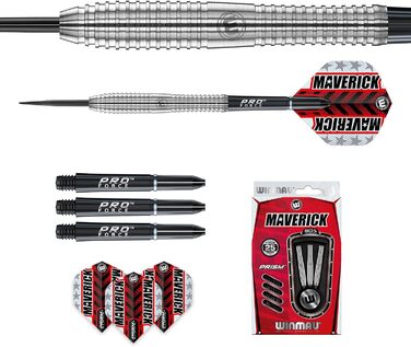 Дартс WINMAU Maverick 25 г, професійний, стілтіп, вольфрамовий, з наборами оперення та стрижнів