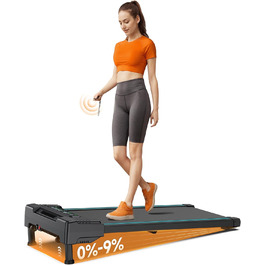 Бігова доріжка REPOWER для дому Walking Pad з автоматичним підйомом 9%, тиха, з пультом ДУ, три рівні, навантаження до 136 кг, для робочого столу