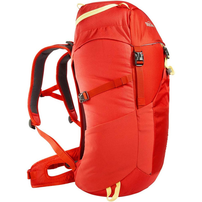 Рюкзак для походів Tatonka Hike Pack 32 л з вентиляцією спини та дощовиком, легкий туристичний рюкзак червоний помаранчевий