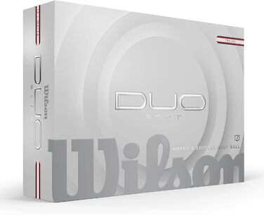 Гольф м'ячі Wilson Duo Soft, білі/червоні