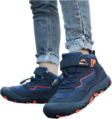 Дитячі трекінгові черевики для ходьби та бігу, водонепроникні, зручні, легкі, спортивні, синього кольору (33 EU)