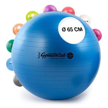 PEZZI Gymnastikball MAXAFE: фітбол для фітнесу, реабілітації та офісу, Ø 42-75 см, блакитний