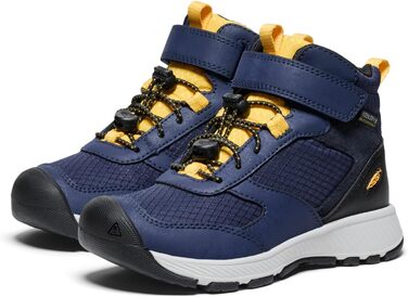 KEEN Skua Mid Waterproof - дитячі водонепроникні черевики для хайкінгу (25/26 EU, Navy/Yellow)