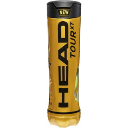 Тенісні м'ячі HEAD Tour XT, 4 шт, у тубусі