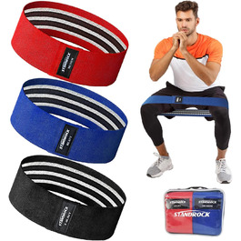 Набір еластичних стрічок для фітнесу, 6 шт. (3 короткі, 3 довгі), для всього тіла, рожевий/фіолетовий/зелений (червоний/синій/чорний)