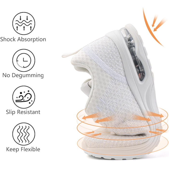 Жіночі кросівки для бігу Hitmars: спортивне взуття з повітряною подушкою, дихаюче, з антиковзкою підошвою, легкі, для бігу по вулицях, фітнесу, ходьби, розмір EU 42