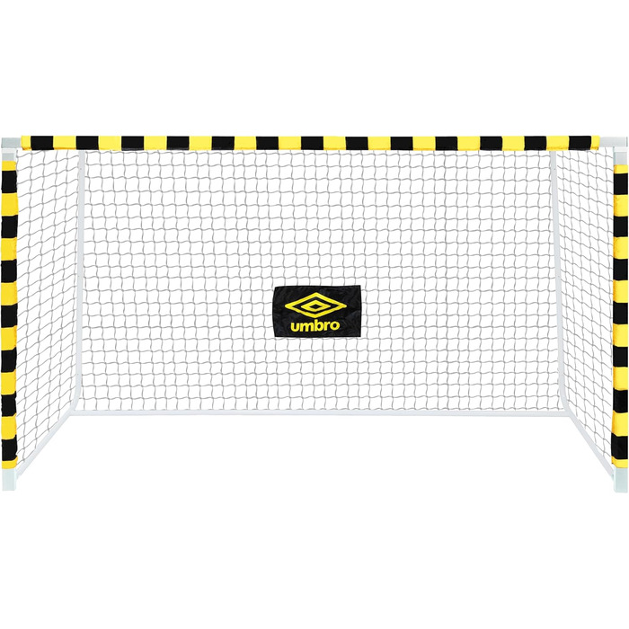 Футбольні ворота Umbro 300x200x110 см для саду і тренувань, металеві, чорні/жовті, для дітей і дорослих