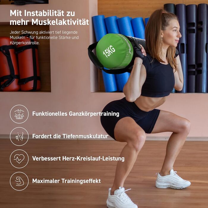 MSPORTS Power Bag Premium 5-30 кг: Фітнес-мішок для функціональних тренувань, вага 5-30 кг