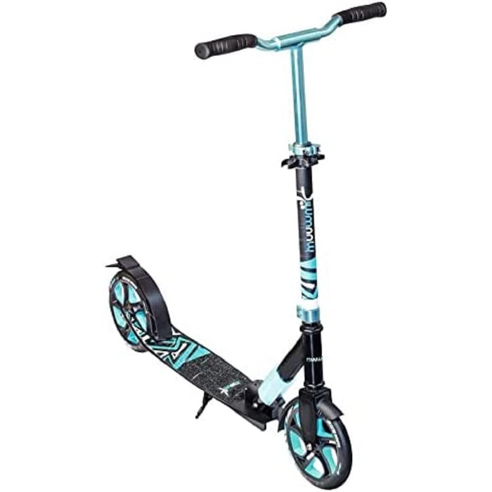 Самокат трюковий muuwmi Aluminium Scooter Deluxe 205 мм ABEC 7, регульована висота, для дітей та дорослих, сертифікат GS, бірюзовий