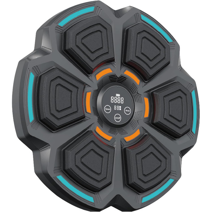 Музична бокс-машина Viriech з LED-підсвічуванням та боксерськими рукавичками, Bluetooth, настінний монтаж, 9 режимів швидкості та режим підрахунку, подарунок для дітей та дорослих