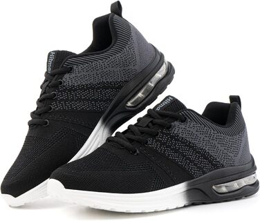 Кросівки для бігу Hitmars: спортивні, легкі, дихаючі, для чоловіків та жінок, Outdoor, Fitness, Jogging, чорний, сірий, блакитний, EU 36-48 (Сірий, 42 EU)