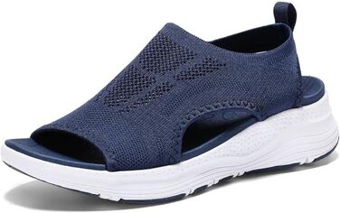 Жіночі літні сандалії Ziitop – зручні ортопедичні сандалії на платформі, водонепроникні, блакитні (40 EU)