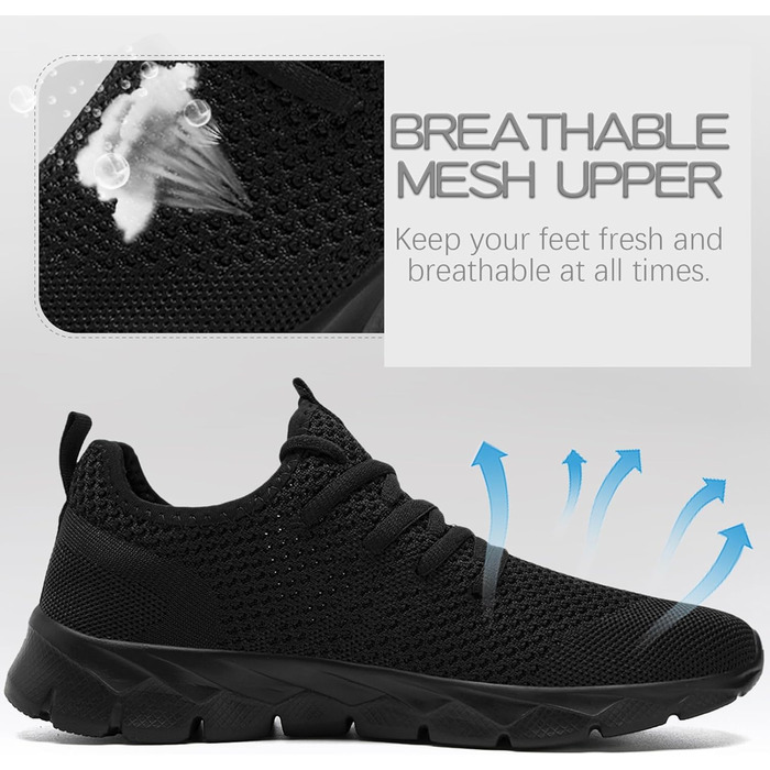 Кросівки для бігу чоловічі ZGPWZWL, спортивне взуття, літні, чорні, 48 EU