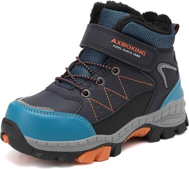 Зимові черевики для дітей TARELO - непромокаючі зимові черевики Mid, черевики для снігу, для хлопчиків/дівчаток, утеплені туристичні черевики, 32-39 (Сапфіровий, 36 EU)