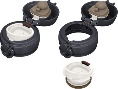 Термос Thermos JNL-756 SMB 750 мл, вакуумний, нержавіюча сталь, для гарячих і холодних напоїв, легке очищення, колір димчасто-чорний
