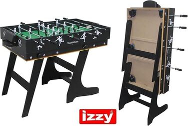 Izzy 4-в-1 багатофункціональний ігровий стіл: футбол, більярд, теніс, аерохокей