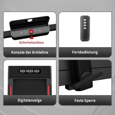 Складний біговий тренажер Sperax для дому та офісу, 10 км/год, чорний