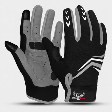 Велосипедні рукавички BEAST RAGE з посиленням, чорні, для MTB, BMX, шосе, чоловічі та жіночі, антиковзаючі, з амортизацією, для сенсорних екранів