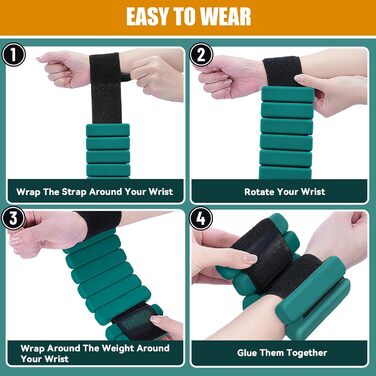 Набір манжет для зап'ястя та щиколоток (0.45/0.9 кг) для фітнесу, йоги, танців