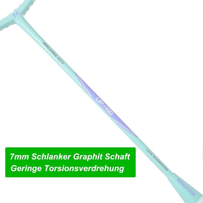 Набір для бадмінтона з 2 графітовими ракетками - зносостійкий дизайн - комплект для дорослих, включає воланчики, обмотки для ручок та сумку для ракеток