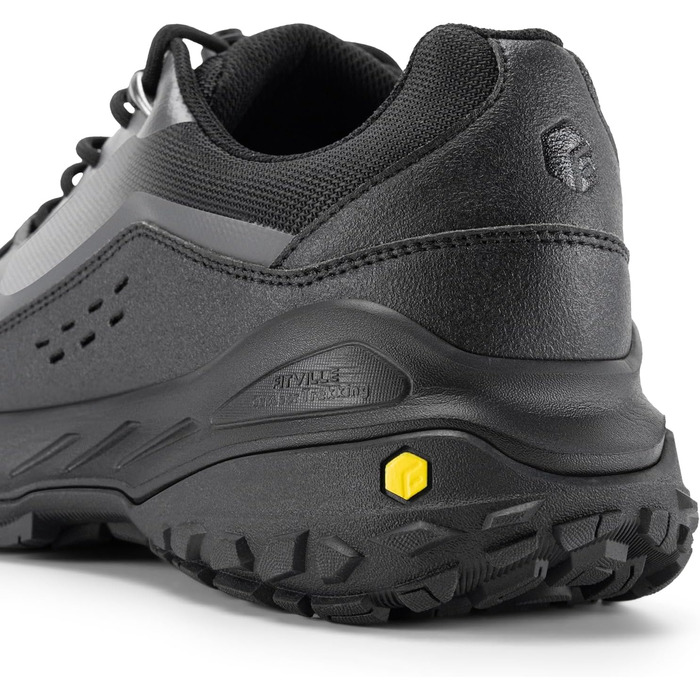 Черевики для хайкінгу FitVille для чоловіків, широкі, трекінгові, туристичні, з неслизькою підошвою, дихаючі, легкі, для ходьби, кросівки (41 EU, темно-сірий, чорний)