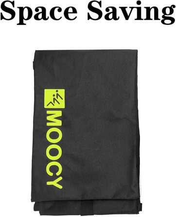 Сумка для лиж MOPHOEXII MOOCY: для перевезення ліж в авіаперельотах, підходить для лиж до 200 см, чорна з зеленим кантом