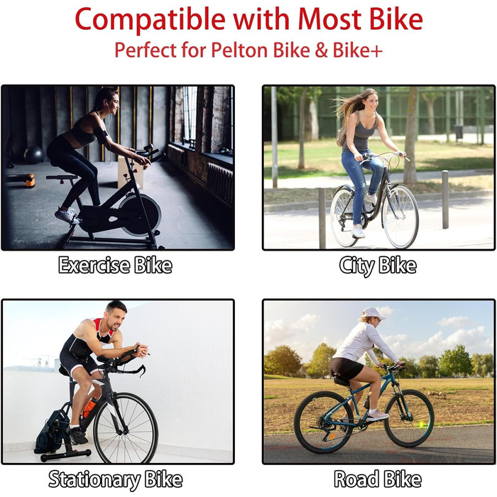 Велике велосипедне сідло сумісне з Peloton Bike/Bike+, широке комфортне сідло для чоловіків і жінок, м'яка подушка на велосипед, заміна сідла для шосейного, спін-байка, круїзера