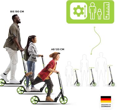 Електросамокат Apollo Phantom Pro City XXL зелений - для дорослих та підлітків, складаний, з регульованою висотою