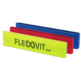 Набір фітнес-стрічок FLEXVIT Mini Band 3 шт – еспандери для стабілізації, розтяжки та мобілізації, різні рівні опору, для початківців і професіоналів