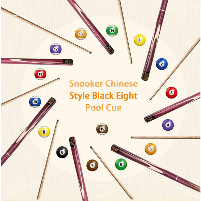 Снукерна кий HIOD, 145 см, 19 oz, з наконечниками 10 мм, ручної роботи