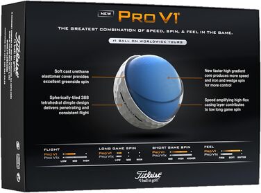 Тайтліст Pro V1: низькі номери, білий колір, стандартна гра - номери 1-4