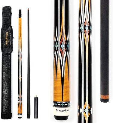 MangoRun Більярдний кий з карбону 12.5 мм, з чохлом, подовження, Orange