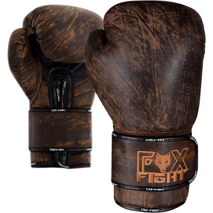 Боксерські рукавички FOX-FIGHT Legend з натуральної шкіри для боксу, кікбоксингу, муай тай, тренувань і спарингів