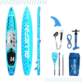 Bluefin SUP 14' Sprint Carbon - надувна карбонова дошка для сапсерфінгу, комплект весло та аксесуари